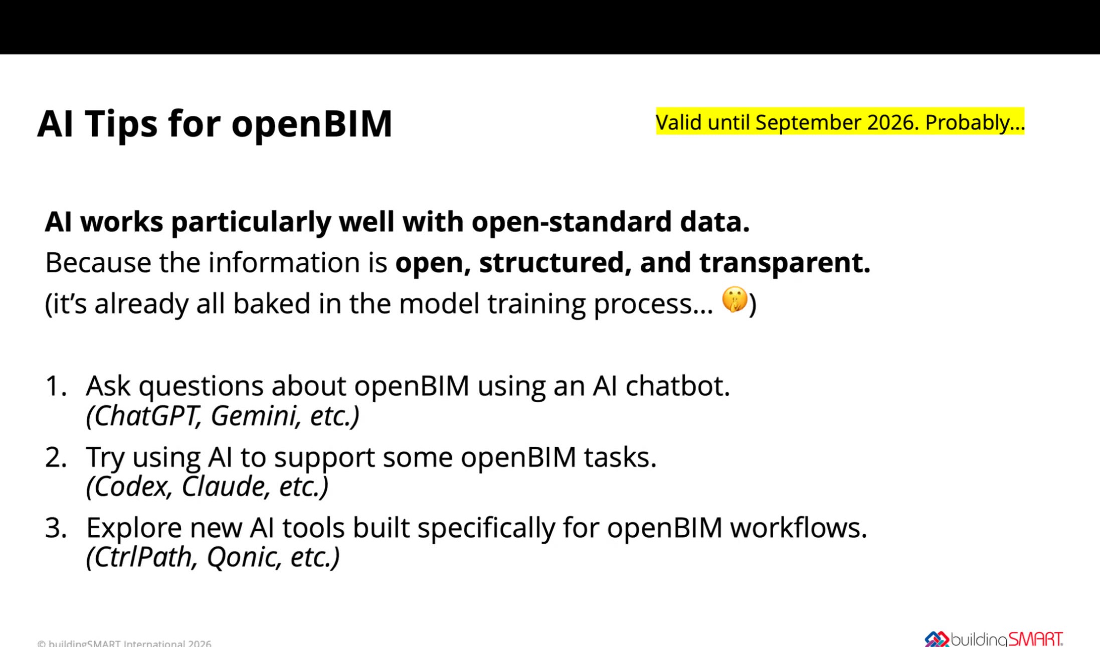 面向openBIM的AI使用提示